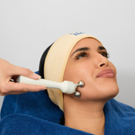 Client receiving a quick 15-minute Hydrafacial at Flash Facial in Dubai Hills Mall — AED 149 walk-in treatment, no booking required